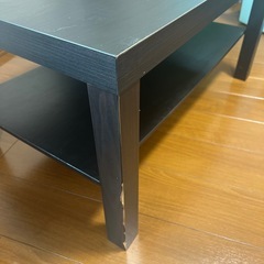 IKEAコーヒーテーブル黒の画像