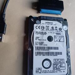 SATA USB 変換ケーブル&2.5inHDD&デジタルアンテナの画像