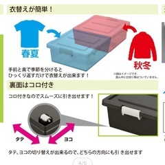 ベッド下収納ボックス×4の画像