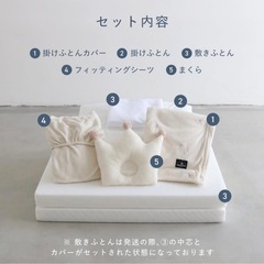ベビー布団セット　敷きパッド・防水シーツ付の画像
