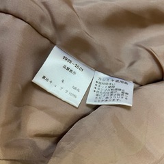 SOZI ベージュ ダブルブレストジャケット 9号サイズ カシミヤ混用品の画像