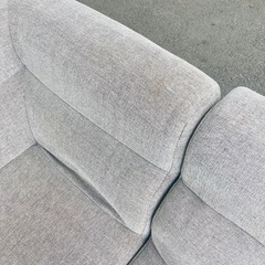 フロア コーナーソファ　カウチソファ　ロータイプ　グレー　の画像