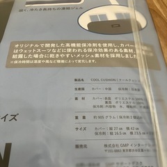 新品　エアバギー  クールクッション　DOMEシリーズ　保冷剤2個付き　5,500円の画像