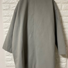 HK WORKS LONDON グレー ロングコート ボタン付き LLサイズの画像