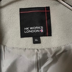 HK WORKS LONDON グレー ロングコート ボタン付き LLサイズの画像