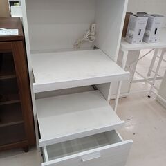 リユースのサカイ栃木店★ジモティ割あり★  レンジ台 ホワイト W60×D45×H120 クリーニング済み TC10205の画像