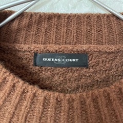 QUEENS COURT ブラウン ケーブルニット セーター サイズ2の画像