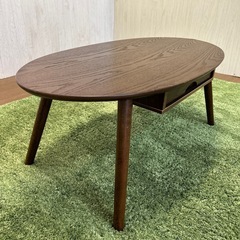 【リユース☆エコちょっぷ】オーバルセンターテーブルの画像