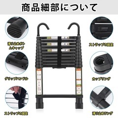 RIKADE 伸縮はしご 耐荷重150kg の画像