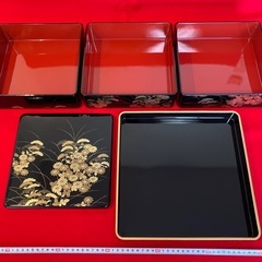 P36 【未使用】重箱 三段 22.5cm角 重台付の画像