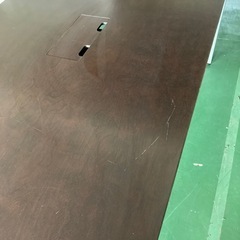 会議テーブル　OAミーティングテーブル　茶　180×90×70cm 中古オフィス家具の画像