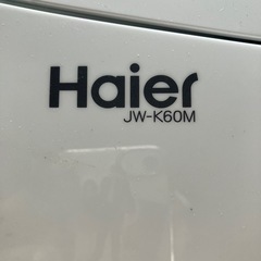 Haier JW-K60M 6.0kg 縦型洗濯機本体の画像