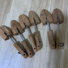 木製 シューキーパー S Mサイズ 三足セット　メンズの画像