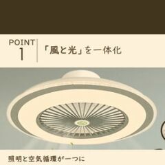 LED照明 扇風機付きの画像