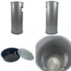 未使用品 Wesco ウェスコ その他雑貨 スチール シルバー スモーキングスタンド/灰皿付きゴミ箱【中古】【送料無料】の画像