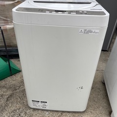 SHARP 縦型洗濯機 4.5kg ES-GE4B 2018年製の画像
