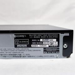 動作品★SONY ソニー★レコーダー★BDZ-ET1200の画像