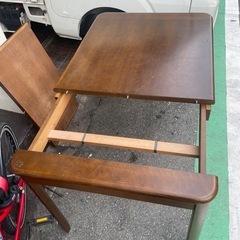 日進木工 伸長式 ダイニングテーブル  エクステンション オーク材 食卓テーブル 飛騨の家具 楢材 モダン 食卓机の画像