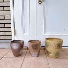 和にも洋にも合う植木鉢3つの画像