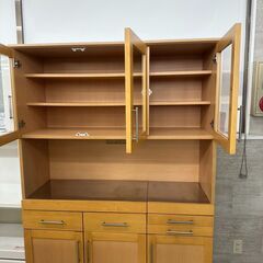 ★リユースのサカイ高崎店★TJ12472  食器棚 ライトブラウン H180.3×D42.5×W119.6 クリーニング済みの画像