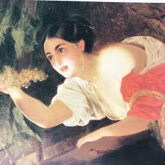 イタリアの真昼どき カール・ブリューロフ 1831年 プリントアート額縁付き 美術品インテリア 壁掛けアート 印刷物ビンテージポスターの画像