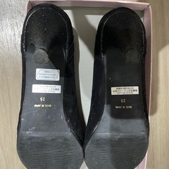 卑弥呼 HIMIKO パンプス ブラックラメ仕様　25センチの画像
