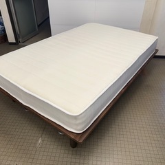 MUJI 無印良品　セミダブル　木製ベッドフレーム　マットレス付きの画像