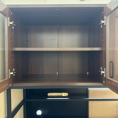 ★リユースのサカイ高崎店★TJ12479  食器棚 茶 H180×D39.5×W93.5 クリーニング済みの画像