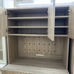 ★リユースのサカイ高崎店★TJ12481 (株)ベガコーポレーション 食器棚 ベージュ H176×D53×W90 クリーニング済みの画像