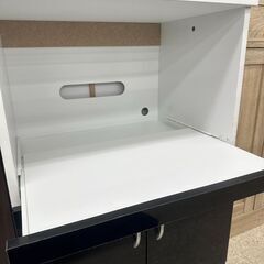 ★リユースのサカイ高崎店★TJ12483  食器棚 白黒 H177.5×D45×W59.8 クリーニング済みの画像