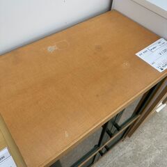 ★リユースのサカイ高崎店★TJ12484  食器棚 ライトブラウン H92.5×D37.5×W59.5 クリーニング済みの画像