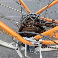 リサイクルショップどりーむ荒田店 No437　自転車　シティサイクル　26インチ　イエロー　エコチャリNo21993U　の画像