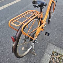 リサイクルショップどりーむ荒田店 No437　自転車　シティサイクル　26インチ　イエロー　エコチャリNo21993U　の画像