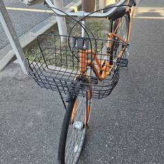 リサイクルショップどりーむ荒田店 No437　自転車　シティサイクル　26インチ　イエロー　エコチャリNo21993U　の画像