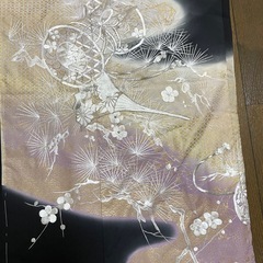 黒留袖　花柄刺繍　着物の画像