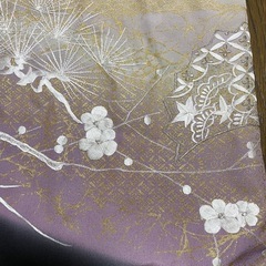 黒留袖　花柄刺繍　着物の画像