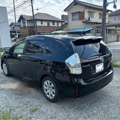 プリウスa ブラック ハイブリッドバッテリー交換済！車検1年あり！の画像