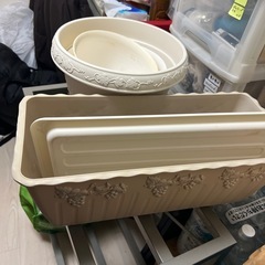 【無料】プランター・植木鉢セット（丸型＆長方形）の画像