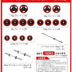 ストレングスセットR100K[プレスベンチ+ラバーバーベルダンベル100KGセット] / IROTEC（アイロテック）の画像
