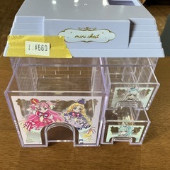 ワンダフルプリキュア🩷 1点物❗️ ハウス型ミニチェスト 可愛い入れ物 小物入れ プラスチック製　薄紫 の画像