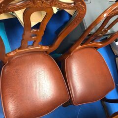 【ジャングルジャングルサカイ石津店】新入荷！アンティーク　ダイニングセット　椅子4脚ｾｯﾄ　レトロ　ダイニング　テーブル おしゃれ　クリーニング済み 堺市 西区 東区 北区 南区 堺区 石津の画像