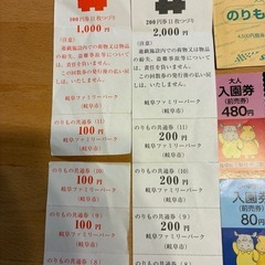 岐阜ファミリーパーク　のんほいパーク　鈴鹿サーキット　
木下大サーカス　チケットの画像