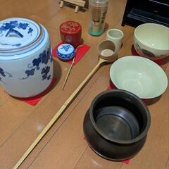 茶道具一式（茶棚付）10種類茶道具一式の画像