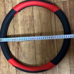 車用　ハンドルカバー　レッド　　　の画像