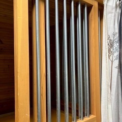 犬小屋工房K ペットケージ 中古 カーテン付き 犬用 収納便利の画像