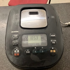 H2508-144 IRIS OHYAMA IHジャー炊飯器  RC-IK50-B 2020年製 ブラック 5合炊き 動作確認済み キズ汚れ有りの画像