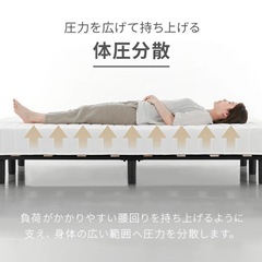 セミダブル　脚付マットレス　　の画像