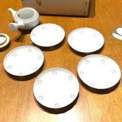 有田焼 文山窯 透かし蛍 急須 小皿の画像