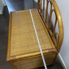 収納式ラタンの椅子  福生近辺で受け渡しの画像
