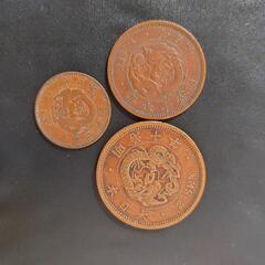 日本近代古銭　明治時代　竜　銅貨　古銭　風水銭　アンティーク　コレクションの画像